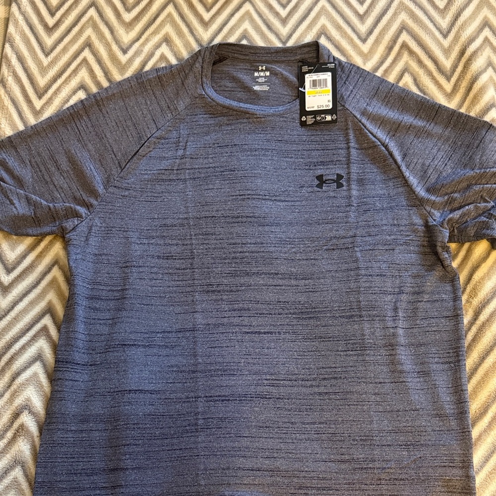 Under Armour Men’s Navy Heathered Short-Sleeve Performance Tee